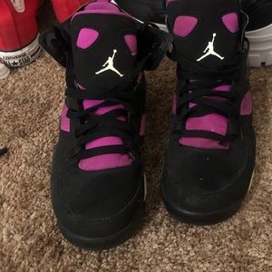 Black and pink Jordan’s